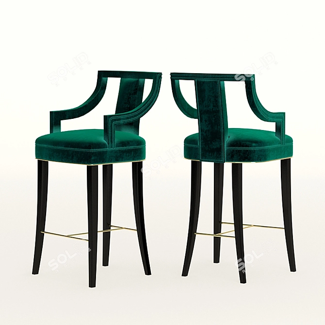 EANDA Bar Stool: Elegant, Stylish and Comfortable 3D model image 1