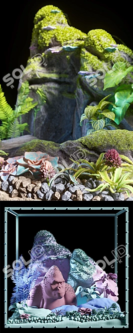 Miniature Indoor Garden Kit 3D model image 3