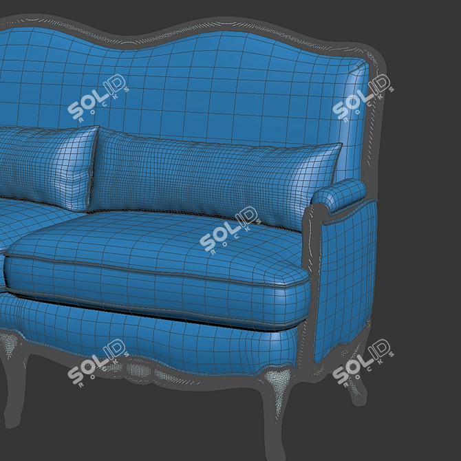 Luxurious French Nouailhac Valliere Sofa 3D model image 3