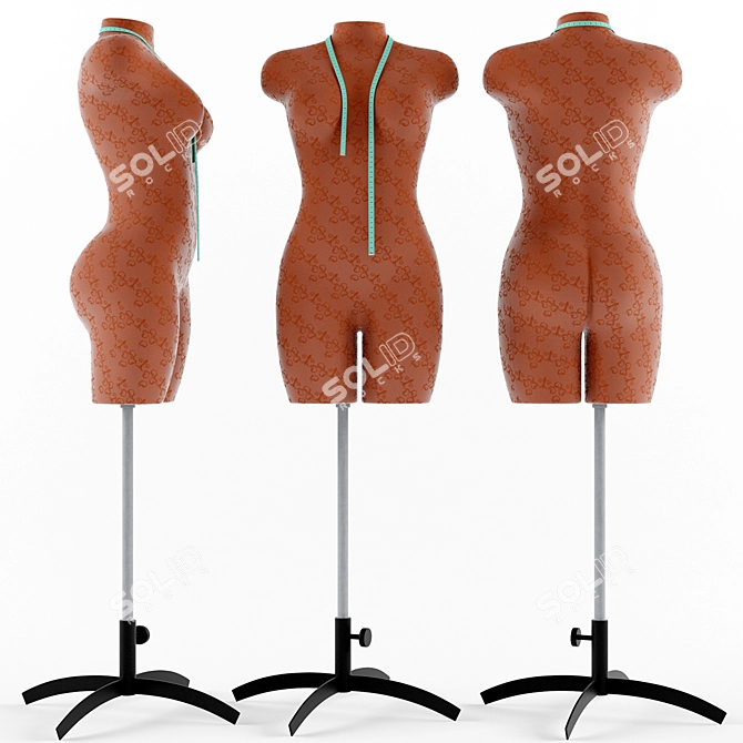 Professional Tailor's Mannequin 3D model image 1