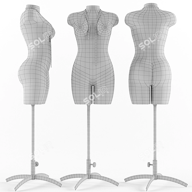 Professional Tailor's Mannequin 3D model image 2