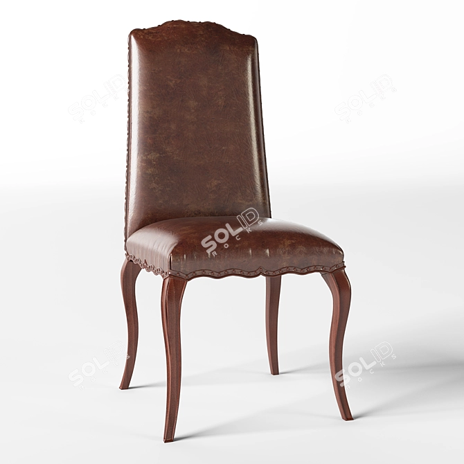 Calais Leather Chair: Stylish and Comfortable! 3D model image 1