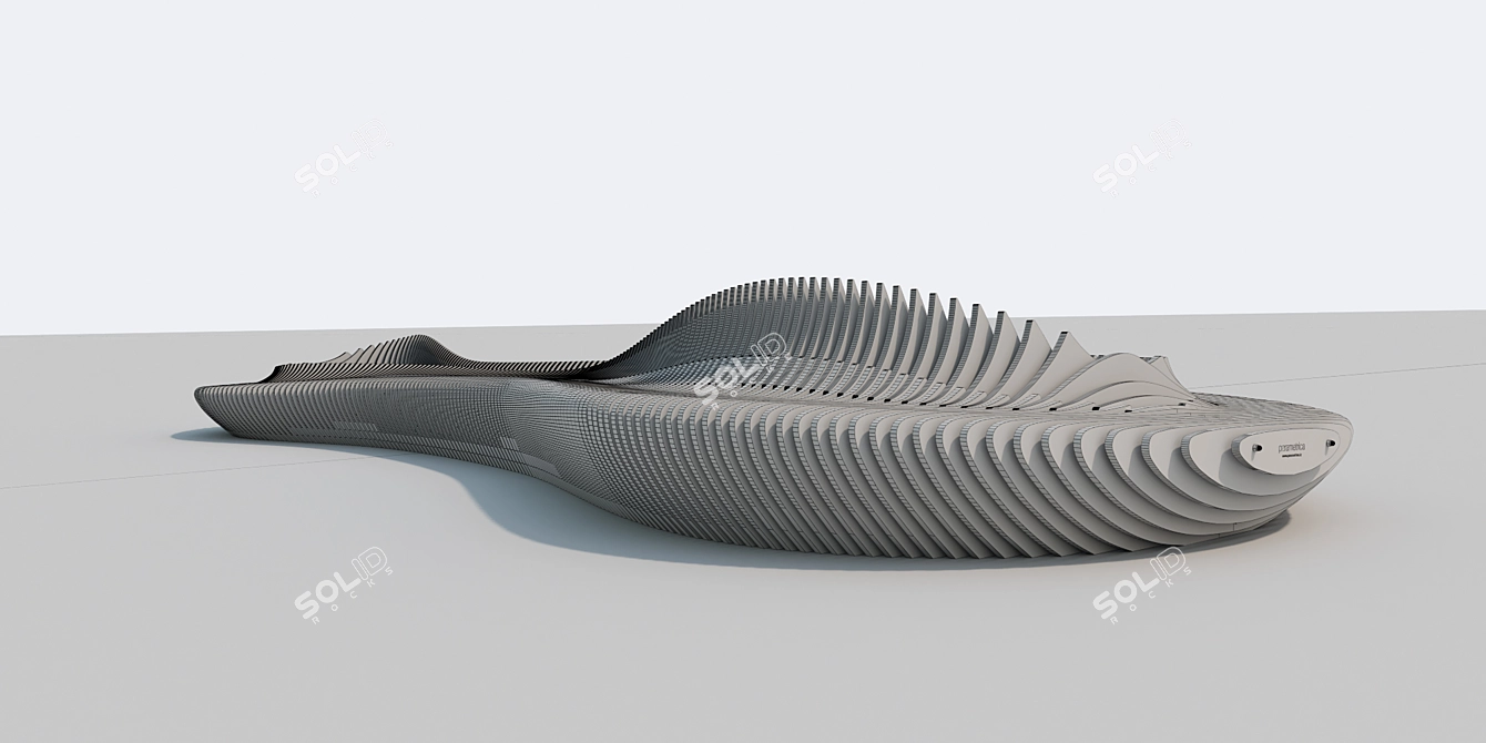 Parametrica Bench GI-3.1: Versatile Design for Indoors and Outdoors 3D model image 3