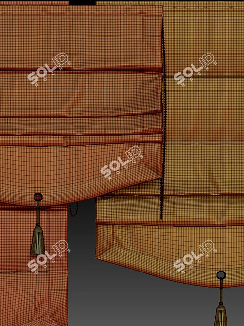 4-in-1 Roman Blind Set 3D model image 1