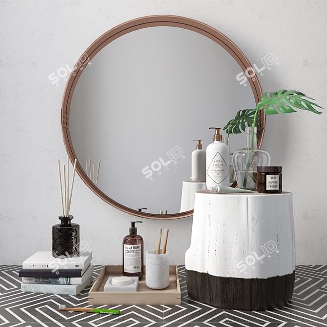 Mysterious Labyrinth Bathroom Set 3D model image 1