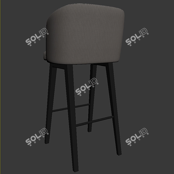 Elegant Minotti Creed Stool 3D model image 2