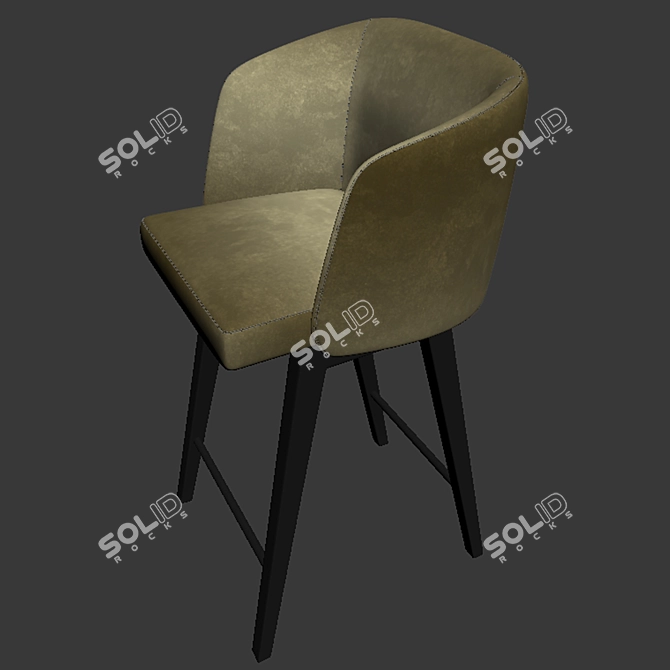 Elegance in Motion: Minotti Creed Counter Stool 3D model image 2