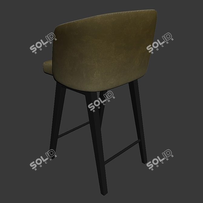 Elegance in Motion: Minotti Creed Counter Stool 3D model image 3