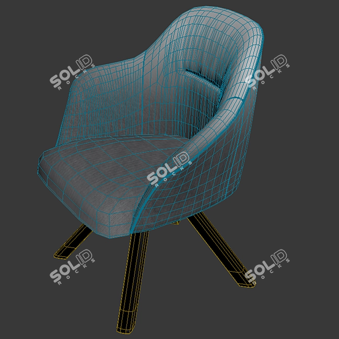 Remus S Dining Chair: Sleek, Comfortable, and Stylish 3D model image 3