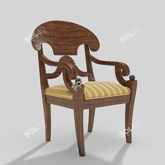 19th Century Antique Armchair | Vintage Elegance 3D model image 1