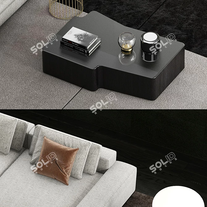 Elegant Minotti Furniture Set 3D model image 2