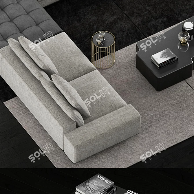 Elegant Minotti Furniture Set 3D model image 3