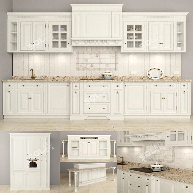 Brookman's English Kitchen 3D model image 1