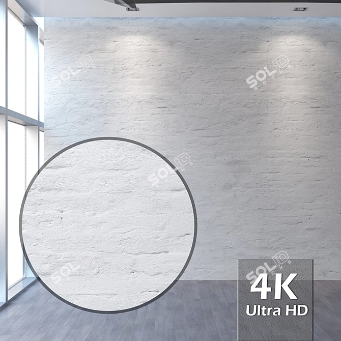 Seamless 4K Brickwork Texture 3D model image 1