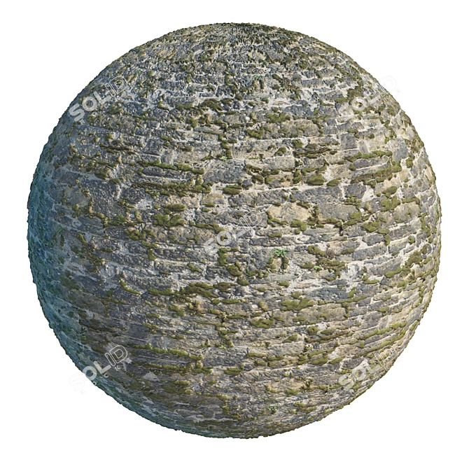 Old Masonry Set: Authentic Stone Materials (2 Items) 3D model image 3