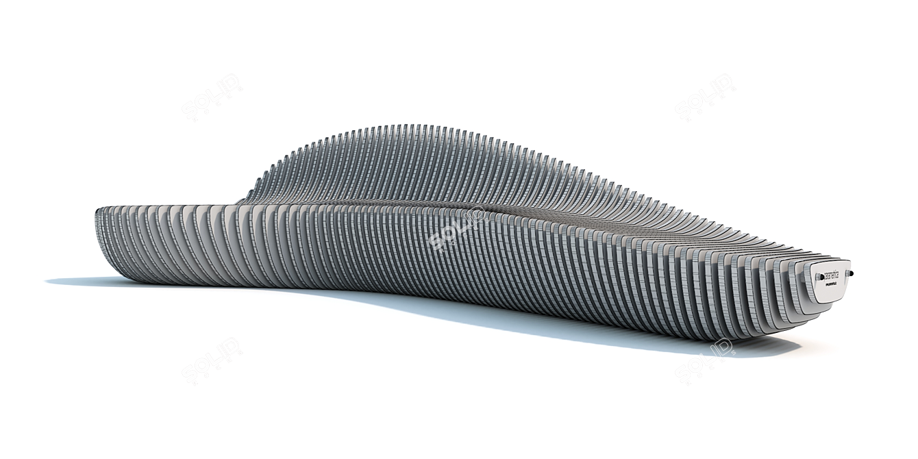 Sleek Parametrica Bench: Model S-2 3D model image 3