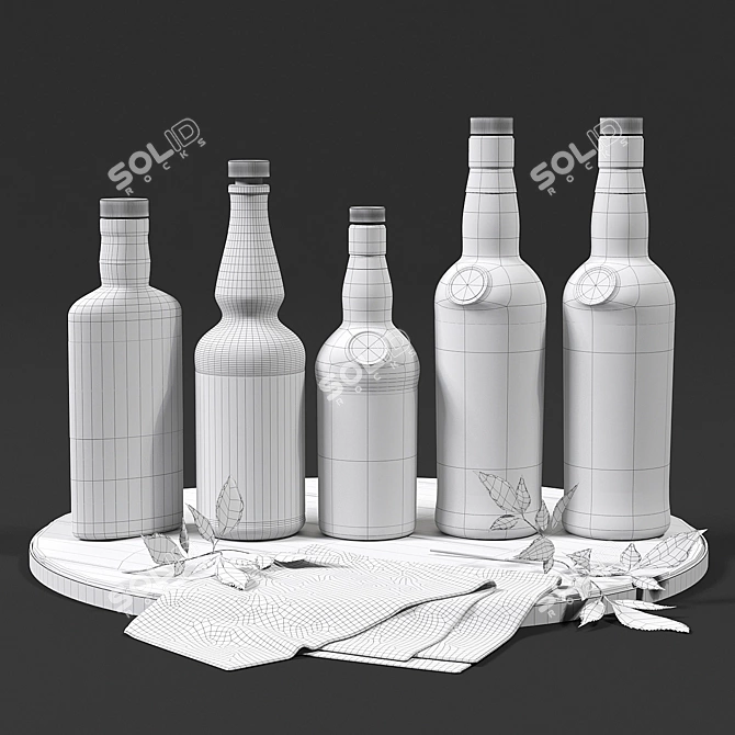 Premier Whisky Bottle Collection 3D model image 2