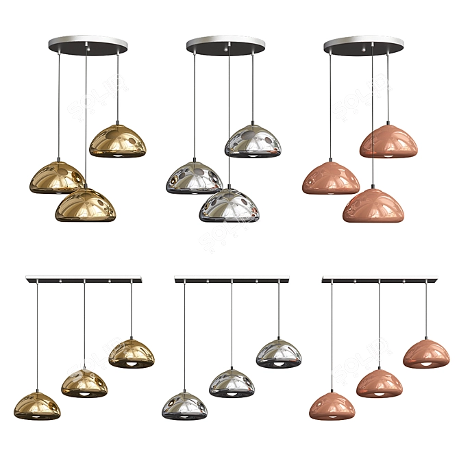 Nordic Style Pendant Lights 3D model image 1