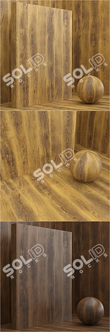 Seamless Wood Veneer Box Set 3D model image 2