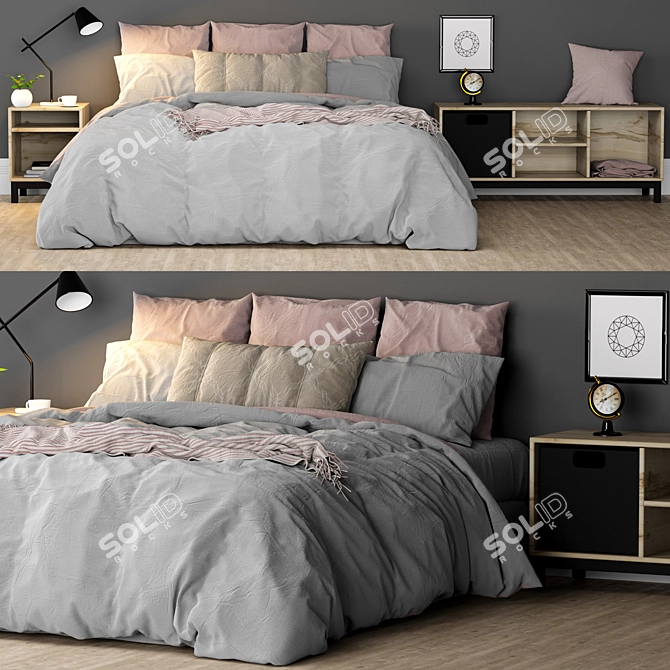  Elegant Vray Bed, 3D Model 3D model image 2