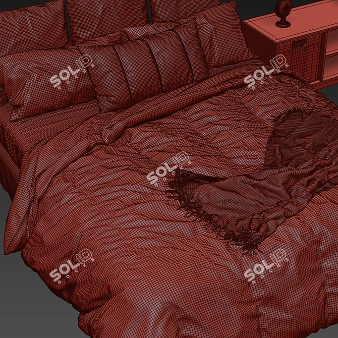  Elegant Vray Bed, 3D Model 3D model image 3