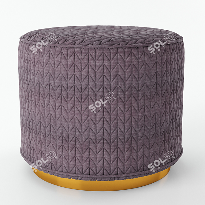 Glamorous Belle Époque Pouf 3D model image 1