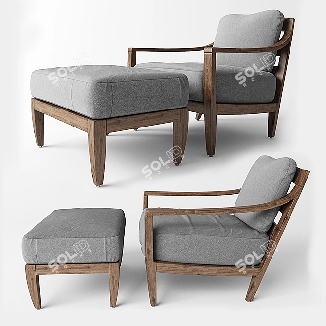 Cosy Armchair: Perfect for Lounging 3D model image 1