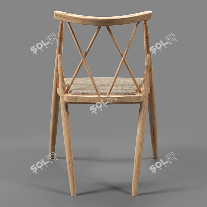 Drill Argyle Spoke Back Chair 3D model image 2