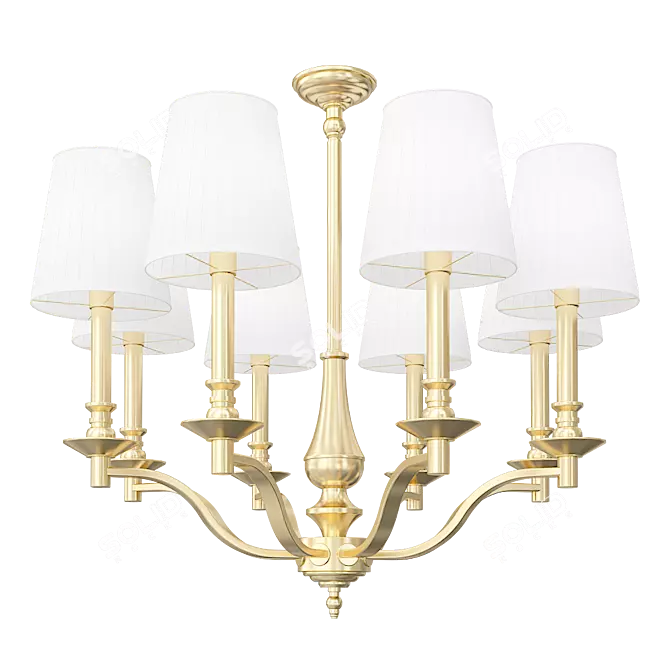 Elegant Dual Style Chandeliers 3D model image 2