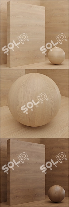 Seamless Wood/Veneer Material Set 3D model image 2