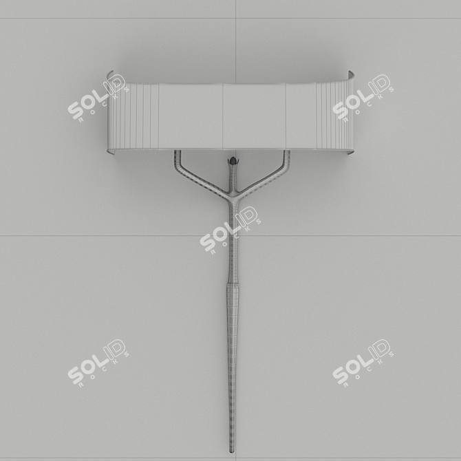 Sleek Wall Light: HALLEBARDE 3D model image 2