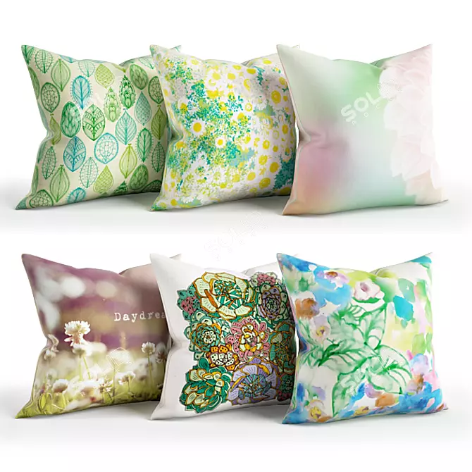 Cozy Comfort Pillow Set 3D model image 1