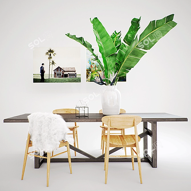 Elegant Diningroom Set: 2011 Design 3D model image 1