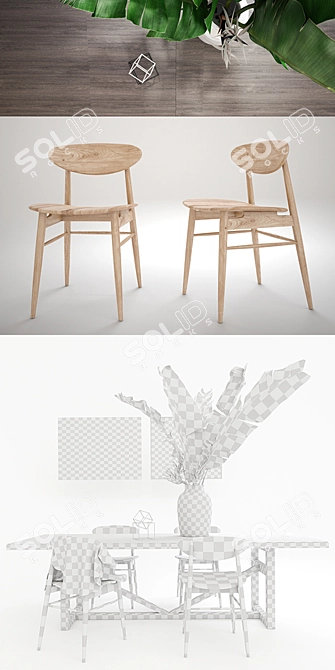 Elegant Diningroom Set: 2011 Design 3D model image 3