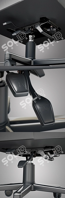 Luxury Leather Tufted Armchair 3D model image 2