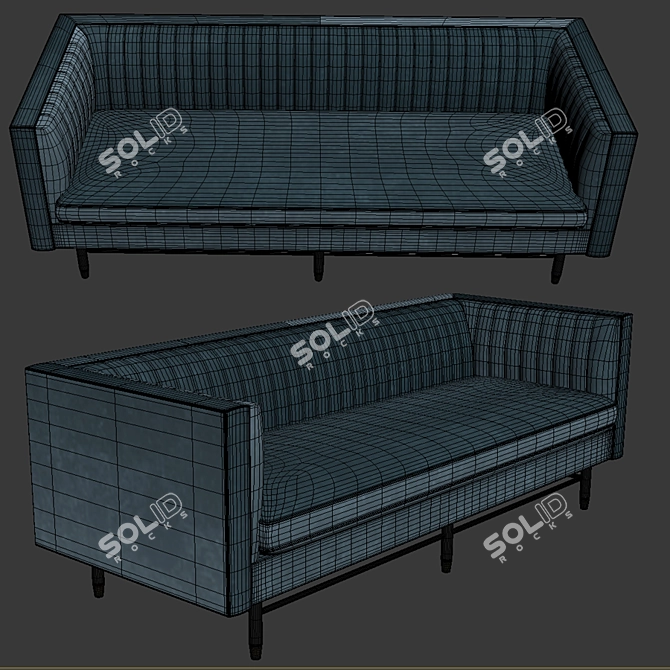 Cozy Chelsea Sofa with Pillow 3D model image 3