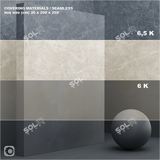 Seamless Marble Coating Plaster Kit 3D model image 1