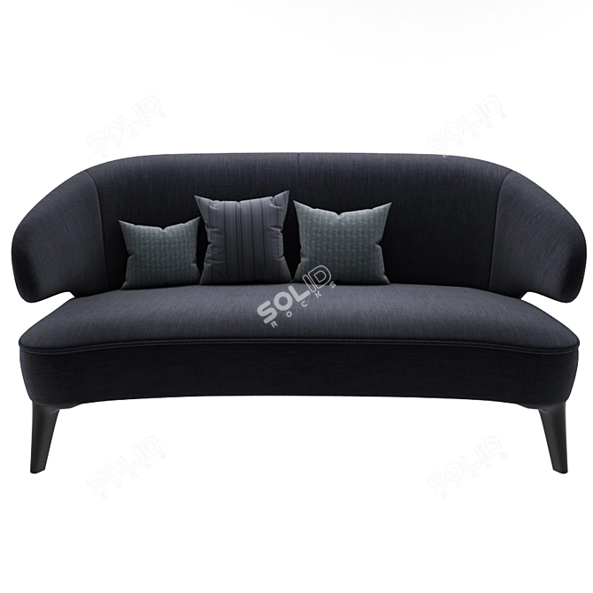Elegant Minotti Aston Little Sofa 3D model image 2