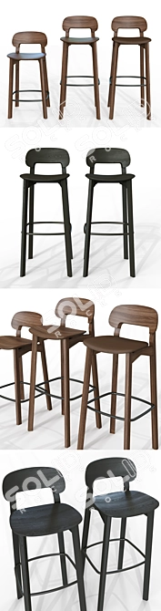 Zeitraum Nonoto Bar Chair 3D model image 2