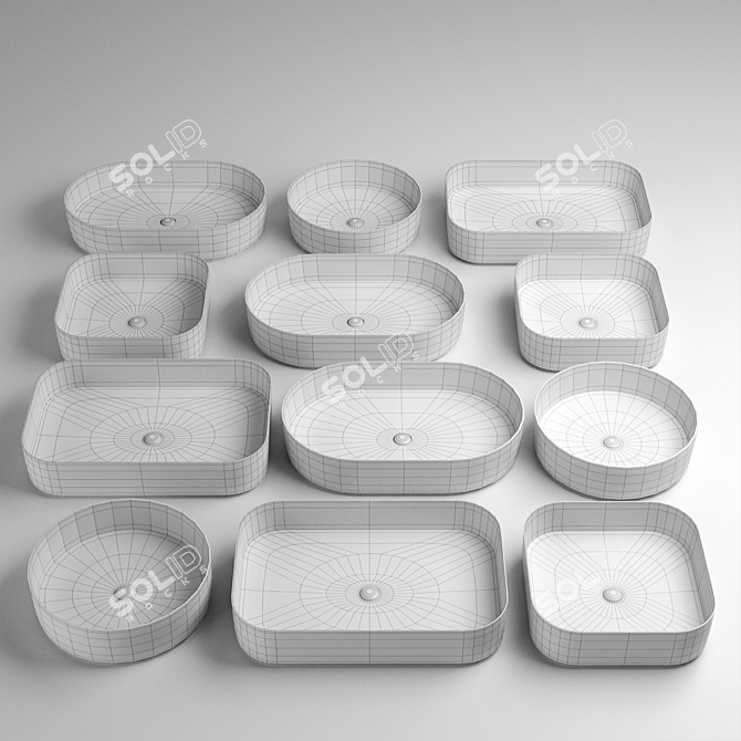 Shui Comfort: Stylish Ceramic Washbasins 3D model image 3