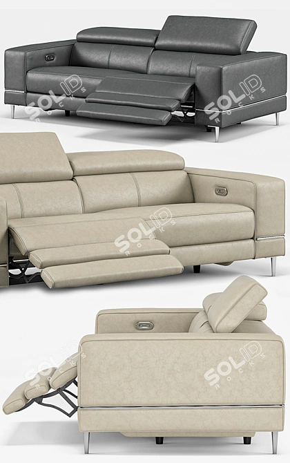Bergamo Motion Sofa - Contemporary Comfort 3D model image 2