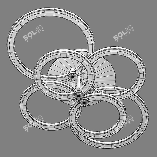 Breve Lightstar LED Ceiling Light 3D model image 3
