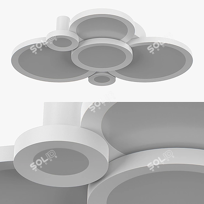Breve Lightstar LED Ceiling Chandelier 3D model image 2