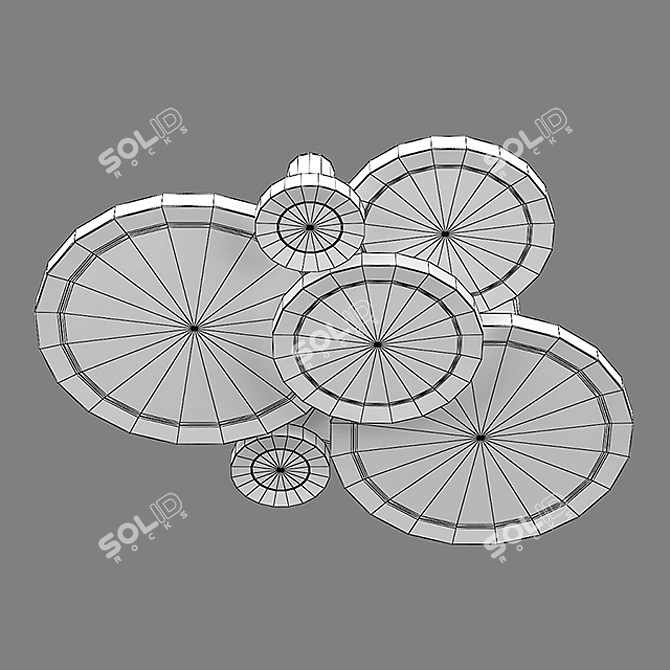 Breve Lightstar LED Ceiling Chandelier 3D model image 3