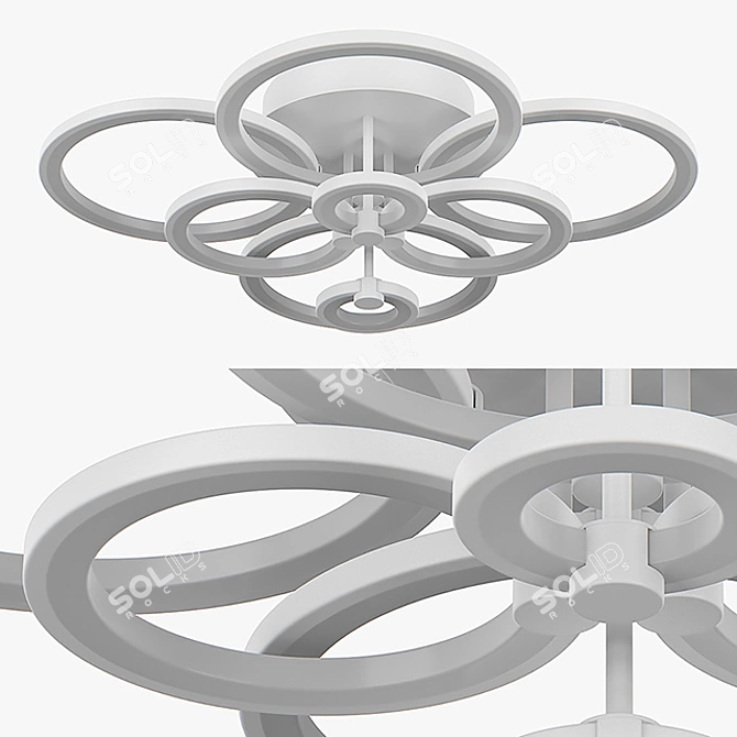 Breve Lightstar LED Ceiling Light 3D model image 2