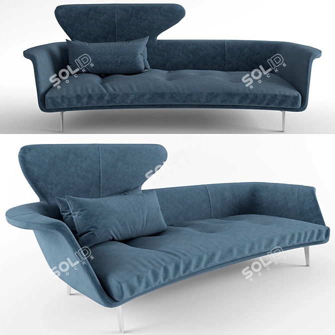 Italian Luxury Lovy Sofa 3D model image 1