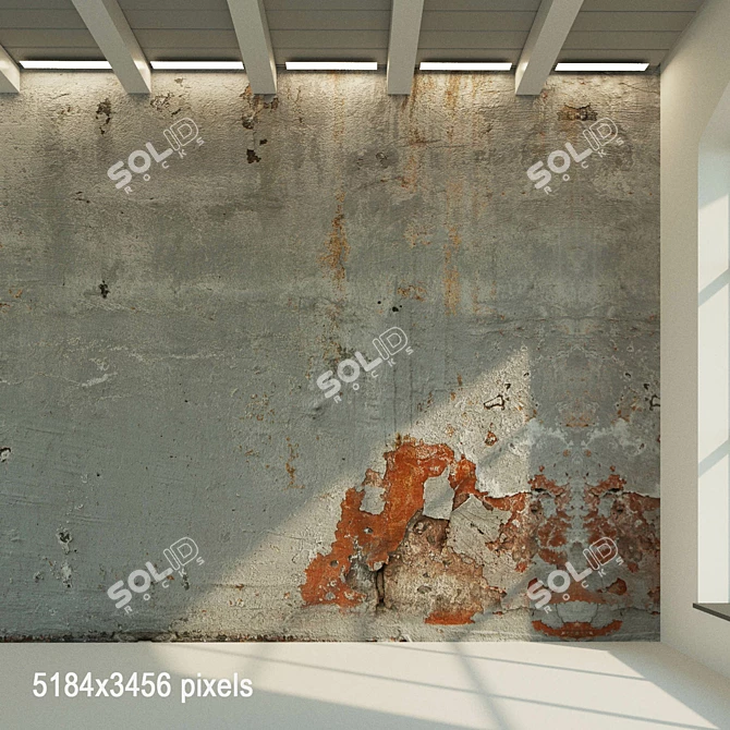 Seamless Decorative Plaster Kit 3D model image 1