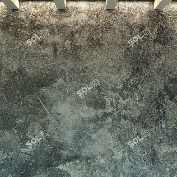 Aged Concrete Wall Texture 3D model image 2