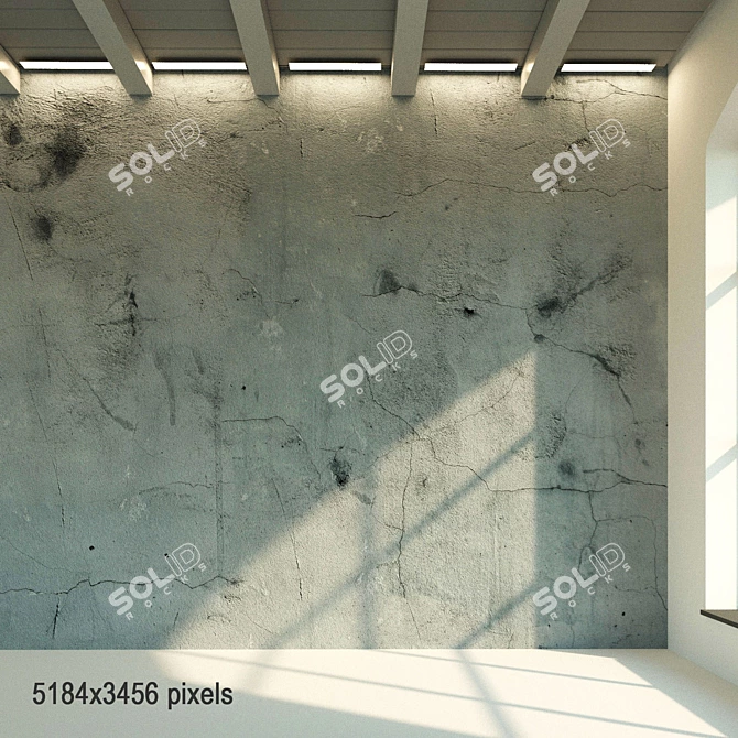 Old Concrete Wall Texture 3D model image 1