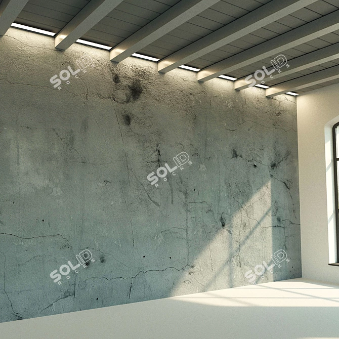 Old Concrete Wall Texture 3D model image 3